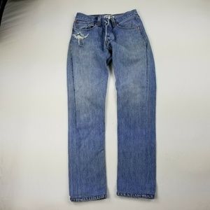 Re-Done Levi's 27 Women's Jeans Button Fly Distres